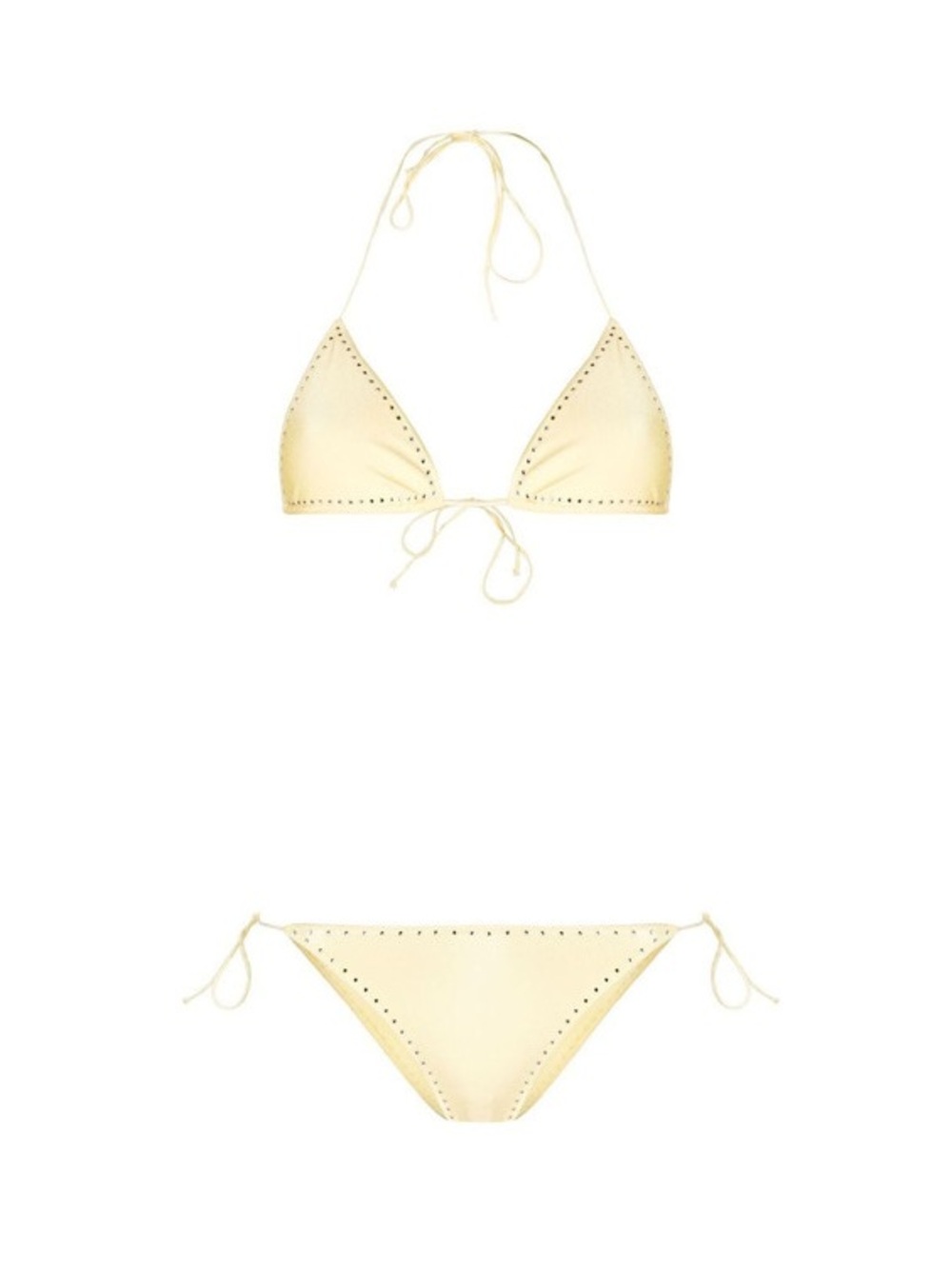 Oséree Glitter Trim Bikini Set in Yellow